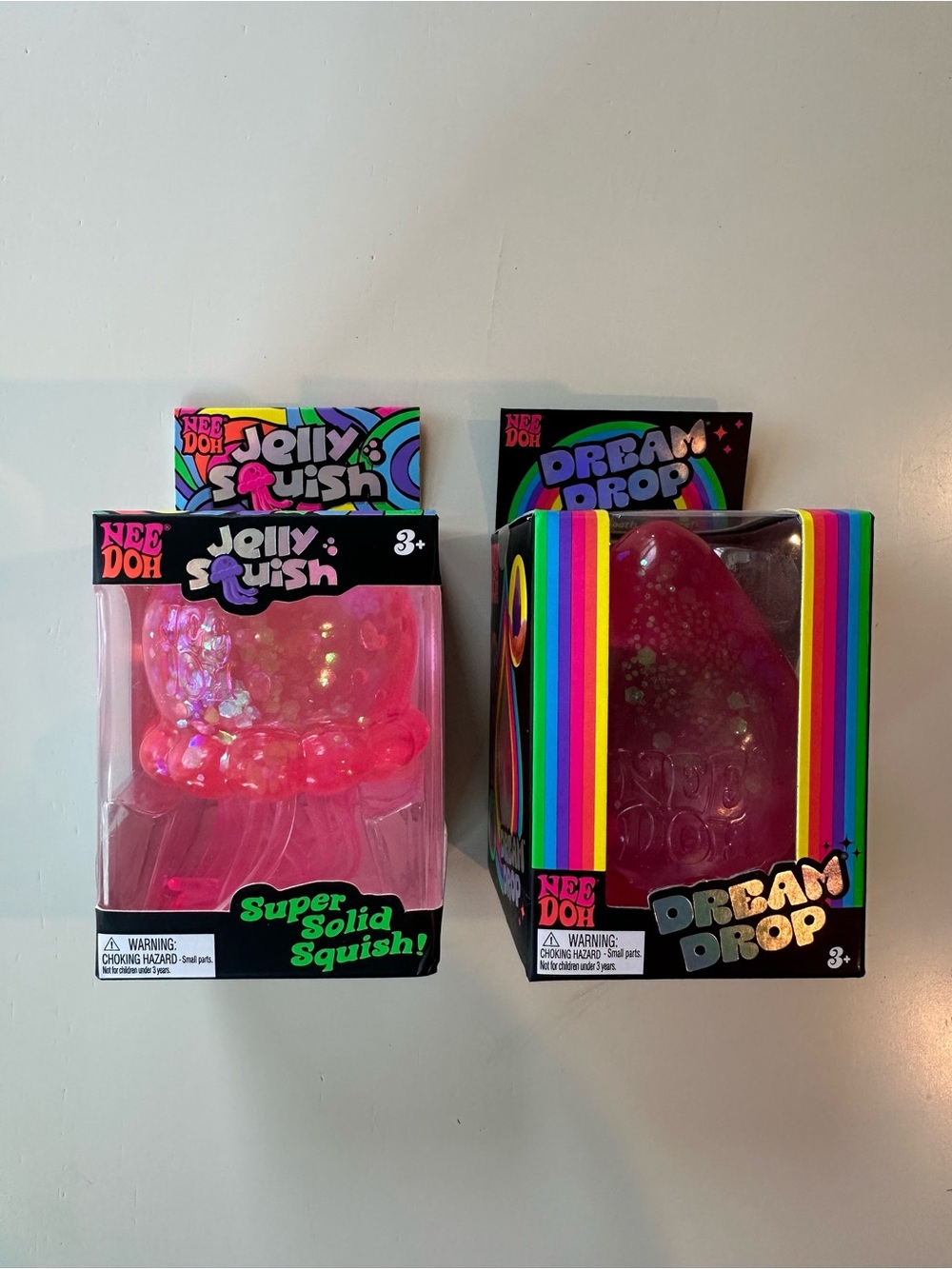 💗✨ Fun Pink Bundle – Pink Jelly Squish NeeDoh & Pink Dream Drop Needoh ✨💗